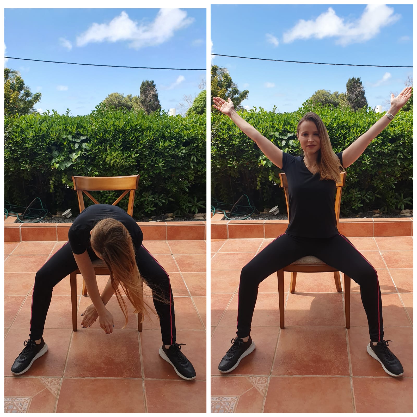 תרגיל גב  בישיבה לשיפור הגמישות