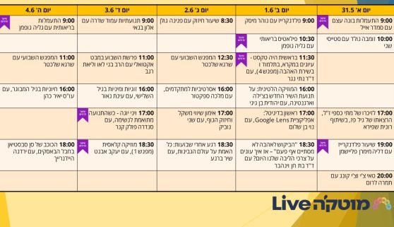  השבוע במוטק'ה live