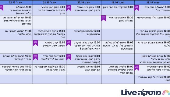  השבוע במוטק'ה live