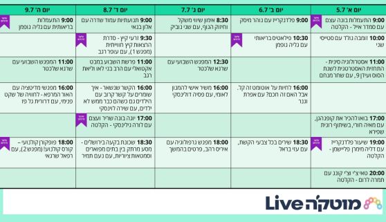  השבוע במוטק'ה live