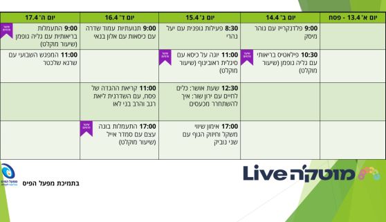  השבוע במוטק'ה live