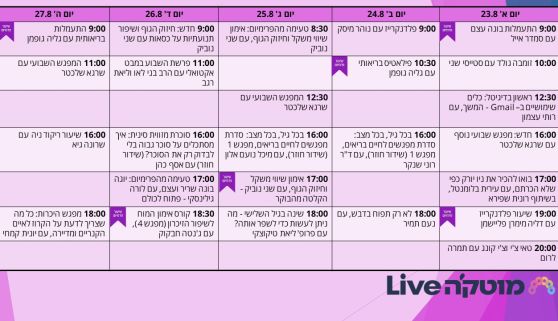  השבוע במוטק'ה live