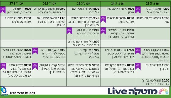  השבוע במוטק'ה live